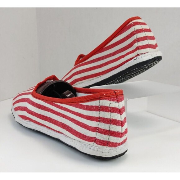 DROGHERIA CRIVELLINI WOMEN'S FURLANE SLIPPERS — RED STRIPE TYRE SOLES SIZE US 10 - Picture 6 of 16